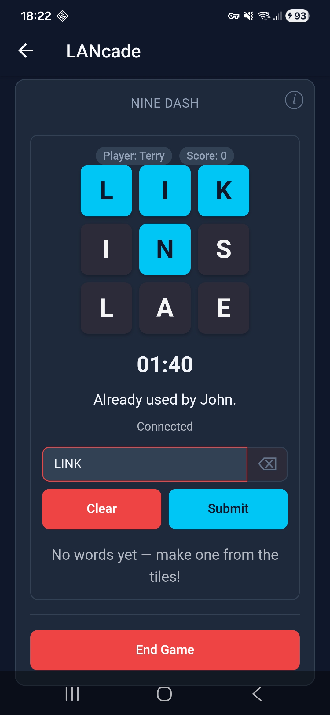 Nine Dash — incorrect word