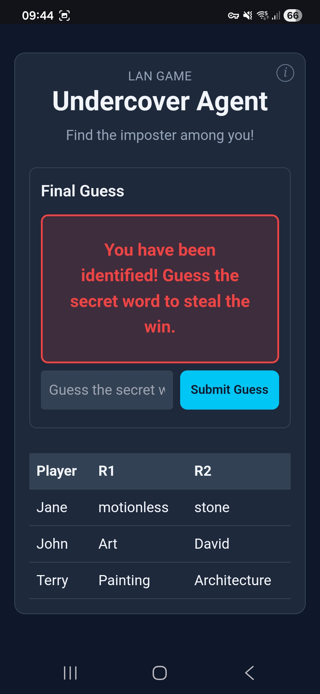 Undercover Agent — I'm discovered